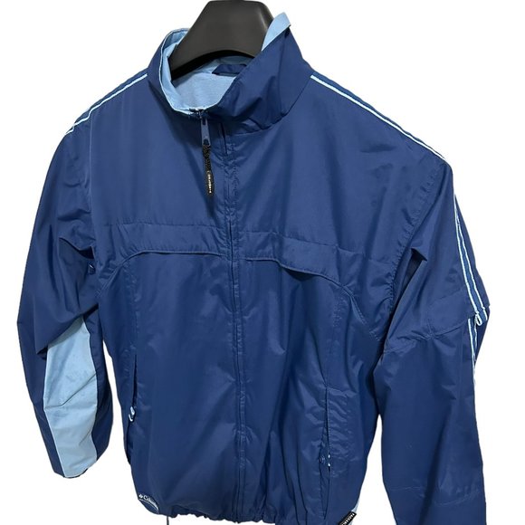 Columbia Sportswear Womens Coat Large Blue Packable Jacket Coat Waterproof - Picture 2 of 7